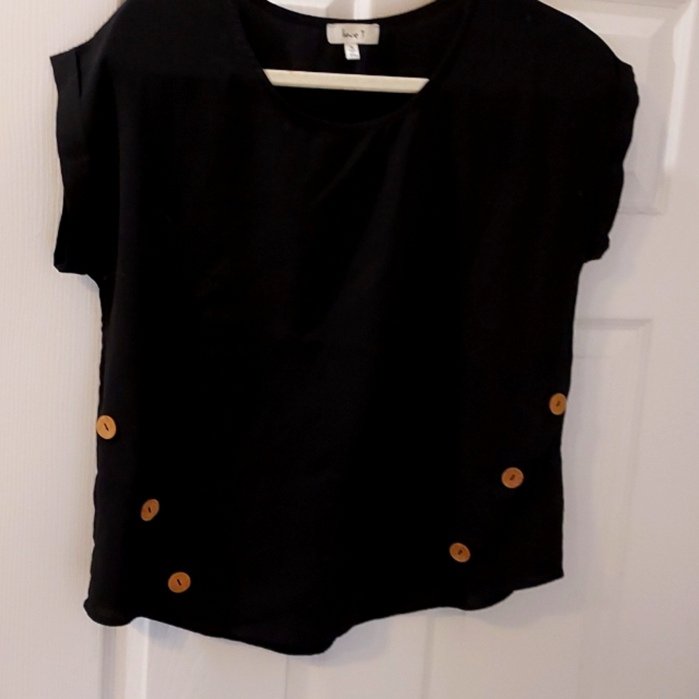 Black Crepe Top